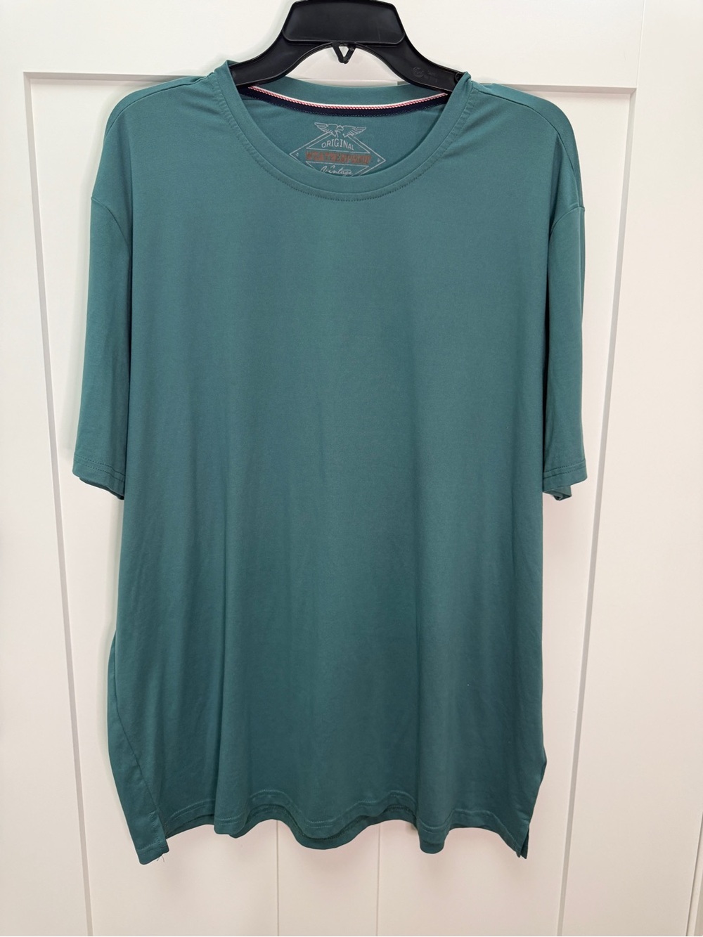 Original Weatherproof Vintage Men's Short Sleeve Crew Tee in Teal Green